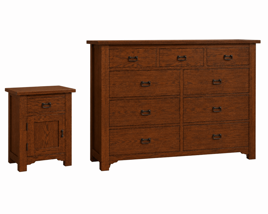 Mission Style Dresser & Nightstand