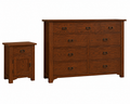Mission Style Dresser & Nightstand