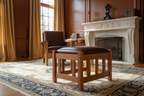 Morris Footstool in a luxury interior
