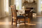 Saturn Side Chair at a sunlit oak dining table